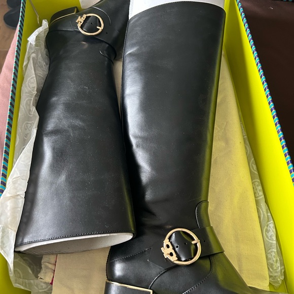 Tory Burch Shoes - Chic Black Leather Tory Burch Riding Boots